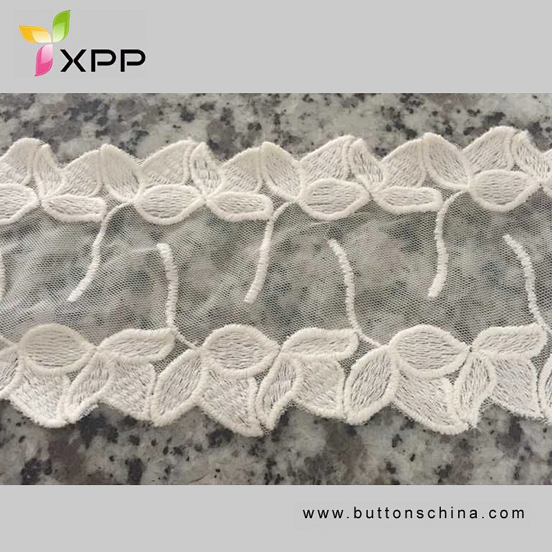 150CM EMBRROIDERY FLOWE FABRIC LACE 100% COTTON THREAD Black cotton water flower lace embroidery white cotton lace