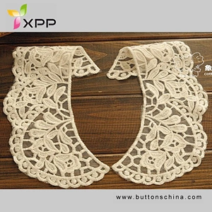 COTTON YARN EMB COLLAR LACE OFF WHITE collar neck lace lace collar lace lace collar flower lace voile lace collar organza lace collar