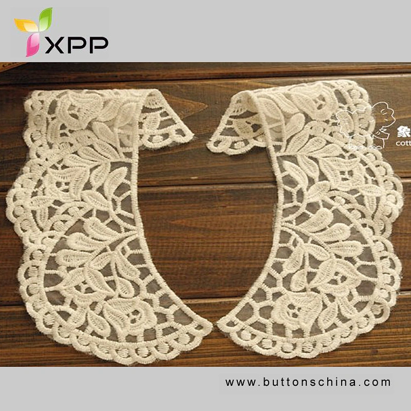 COTTON YARN EMB COLLAR LACE OFF WHITE collar neck lace lace collar lace lace collar flower lace voile lace collar organza lace collar