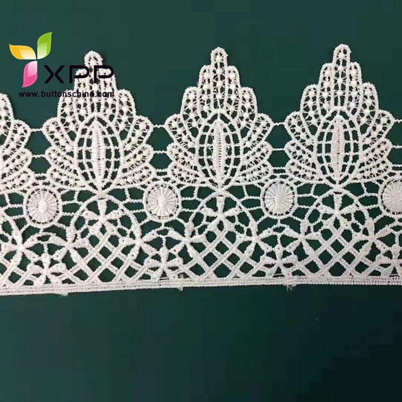 WIDH 10CM WATER FLOWER LACE 100% COTTON THREAD Off white  water thread  lace Black cotton water flower lace silver lace fabric thread