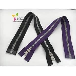China manufactory visilon zipper two way open end  with autolock slider