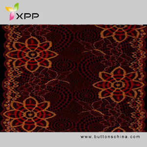 RED AND  BALCK 100%NYLON NO PRESSER LACE MULITI COLOR Black cotton water flower lace handmade cotton thread lace style polyester no elastic lace