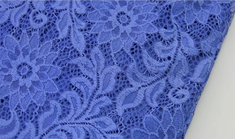 Print Polyester lace tricot fabric