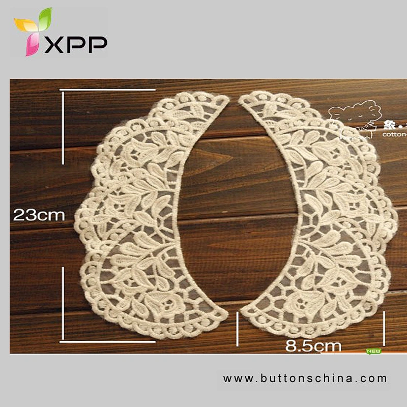 COTTON YARN EMB COLLAR LACE OFF WHITE collar neck lace lace collar lace lace collar flower lace voile lace collar organza lace collar
