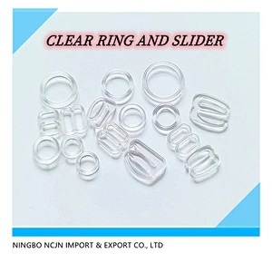 clear plastic bra adjust buckle nylon coated bra slider bra ring and slider