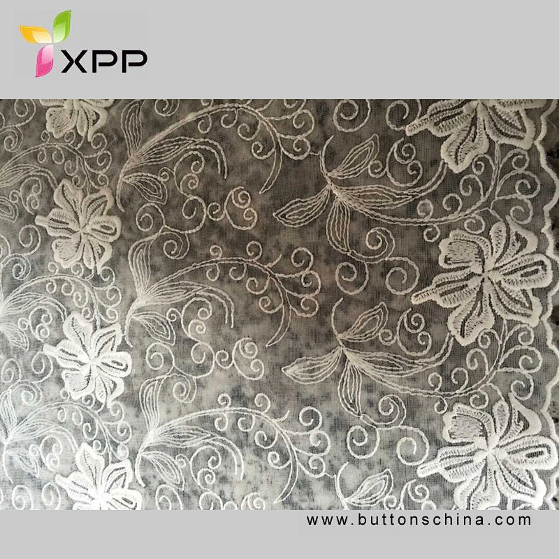 150CM EMBRROIDERY FLOWE FABRIC LACE 100% COTTON THREAD Black cotton water flower lace embroidery white cotton lace