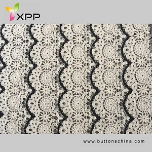 150CM EMBROIDERY WATER LACE MANY COLOR 100% COTTON YARN Off white  water thread  lace Black cotton water flower lace embroidery white cotton lace