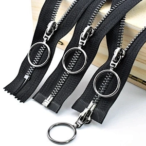 #5 Metal zipper open end with ring slider
