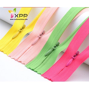 #3invisible nylon zipper close end
