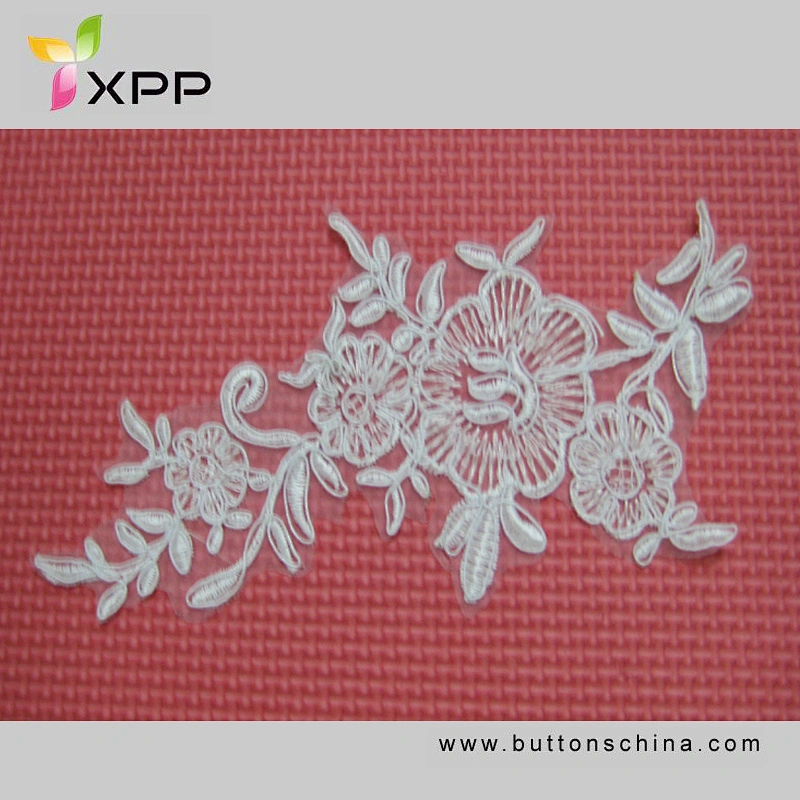 WHITE SEQUIE EMB FLOWER LACE PIECE lace collar lace neck lace rose chiffon lace collar white chiffon lace