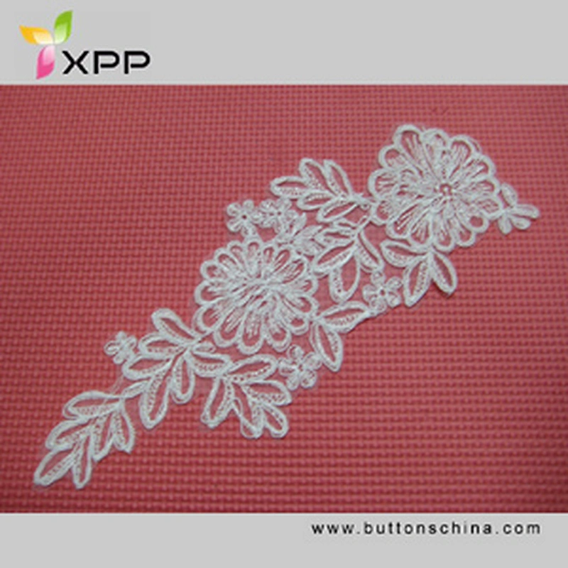 WHITE SEQUIE EMB FLOWER LACE PIECE lace collar lace neck lace rose chiffon lace collar white chiffon lace