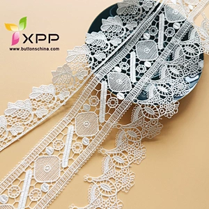 100% COTTON THREAD WATER KING LACE WITH 5CM OFFICE WHITE Black cotton water flower lace silver lace fabric thread