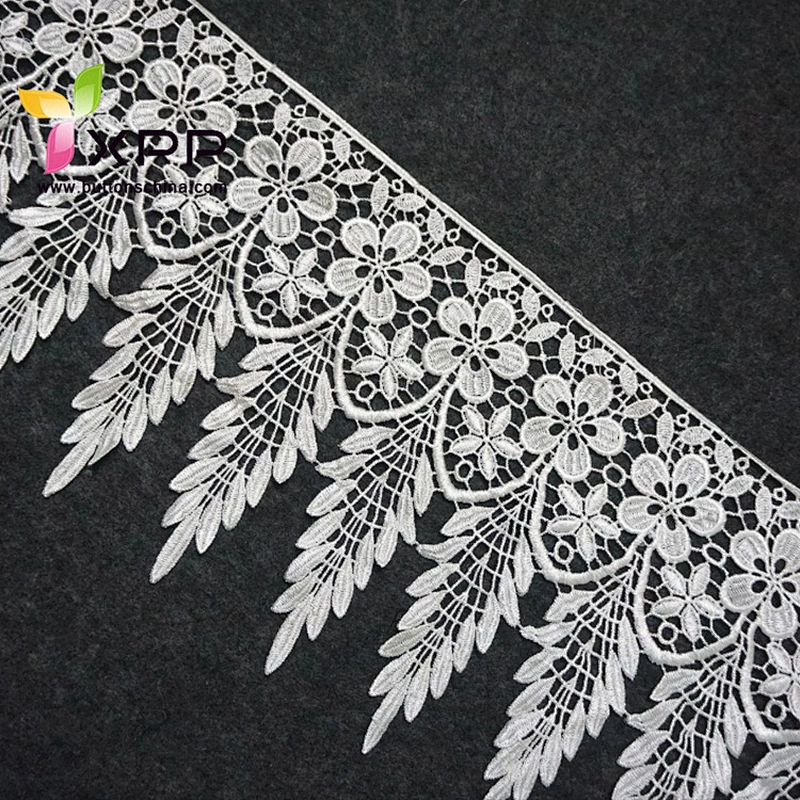 WIDH 10CM WATER FLOWER LACE 100% COTTON THREAD Off white  water thread  lace Black cotton water flower lace silver lace fabric thread