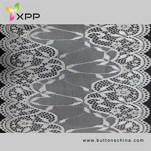 RED AND  BALCK 100%NYLON NO PRESSER LACE MULITI COLOR Black cotton water flower lace handmade cotton thread lace style polyester no elastic lace