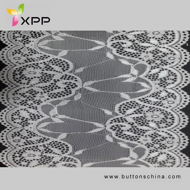 RED AND  BALCK 100%NYLON NO PRESSER LACE MULITI COLOR Black cotton water flower lace handmade cotton thread lace style polyester no elastic lace