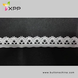 90%NYLON 10%SPANDEX PRESSER SMALLAR EALSTIC LACE WHITE DYING handmade cotton thread lace style cotton embroidery thread handcut voile lace white lace