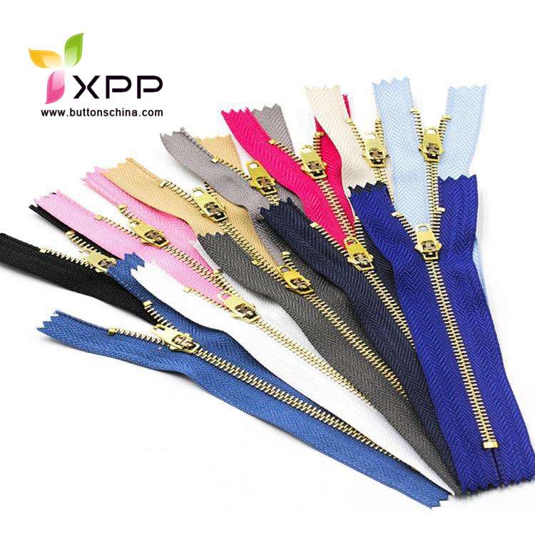 golden brass  zipper close end zipper with YG slider