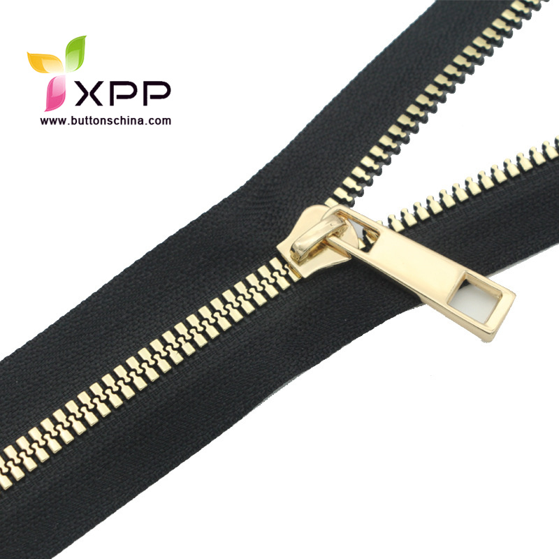 Metal zipper open end with fashion slider