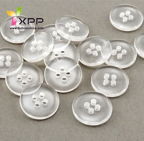 polyester button and plastic button chalk button with laser logo fashion 4h button chalk button 4h laser logo button
