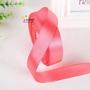 Double face ribbon nylon tape with many color double satin ribbon polyester single face stain ribbon double satin face ribbon