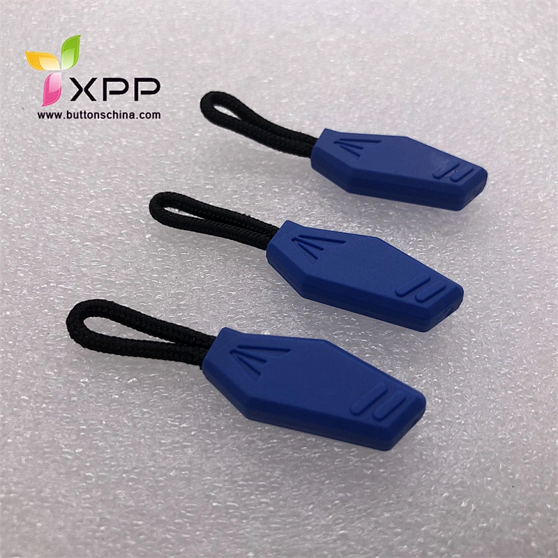 Rubber cord slider puller  zipper puller for sports garments