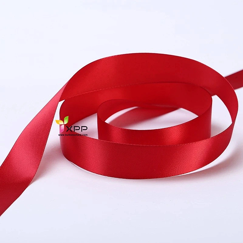 Double face ribbon nylon tape with many color double satin ribbon polyester single face stain ribbon double satin face ribbon