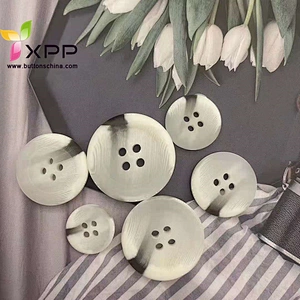 white color plastic horn button coat button over coat button horn coat button