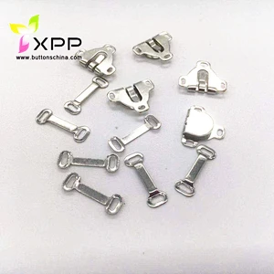 china manufactory metal trouser hook 4parts hook trouser hook button trouser