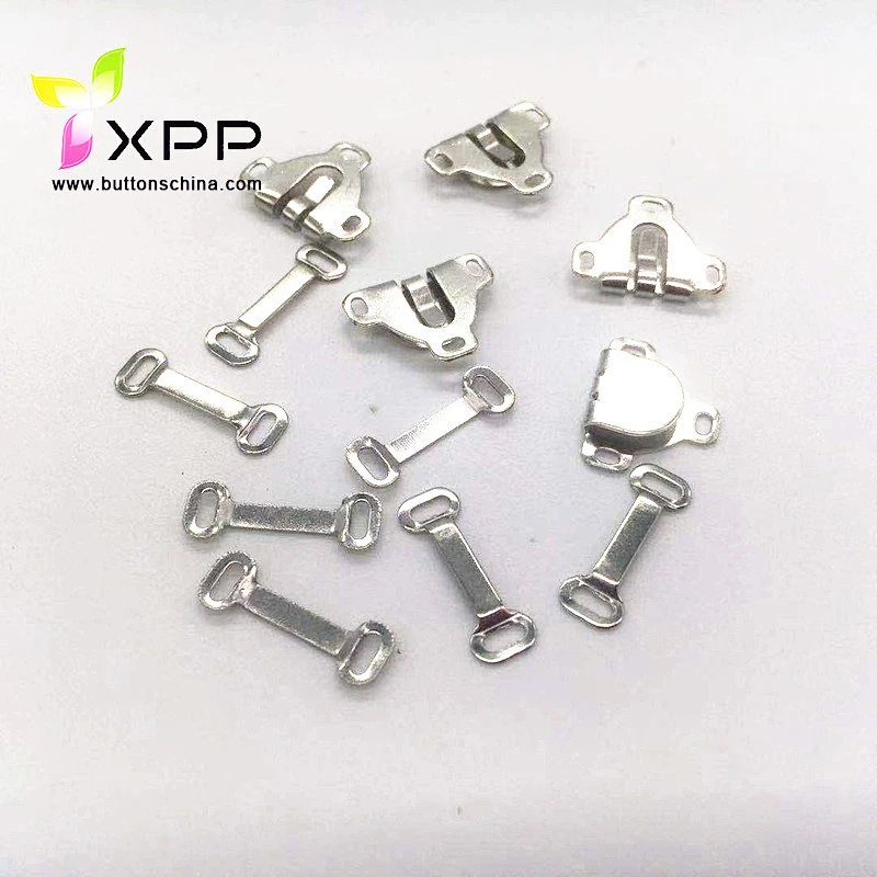china manufactory metal trouser hook 4parts hook trouser hook button trouser