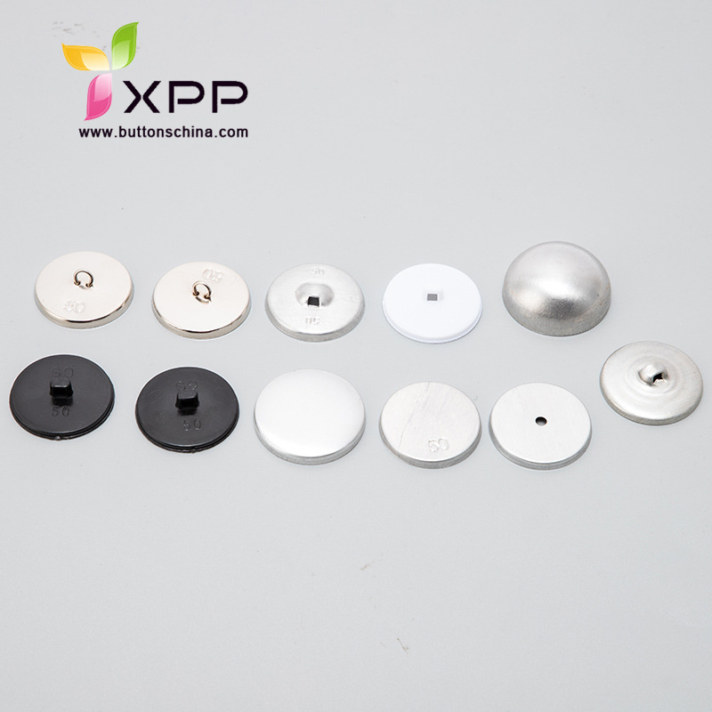 aluminium button with plastic bottom