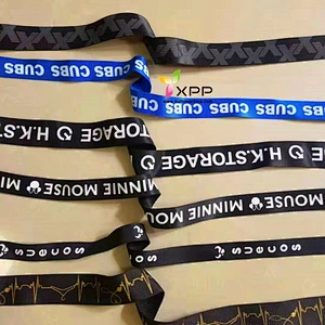 Logo Print and Black 100% cotton tape Logo print belt Print cotton tape