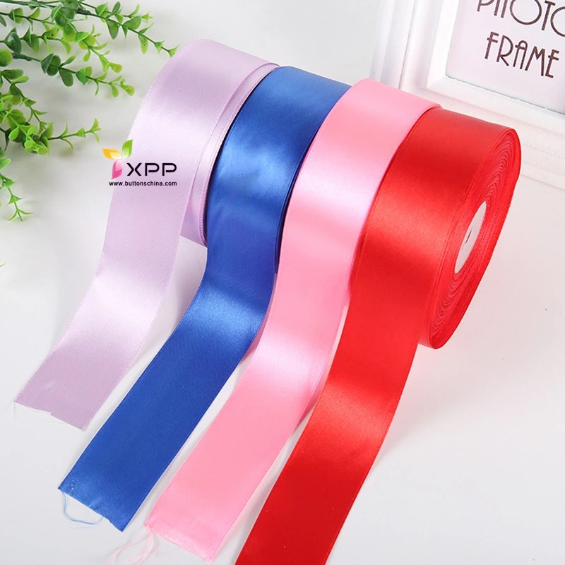 Single face ribbon nylon stain tape with many color double faced polyester ribbon double color satin ribbon single face nylon satin ribbon double face stain ribbon