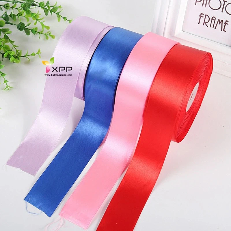 Single face ribbon nylon stain tape with many color double faced polyester ribbon double color satin ribbon single face nylon satin ribbon double face stain ribbon