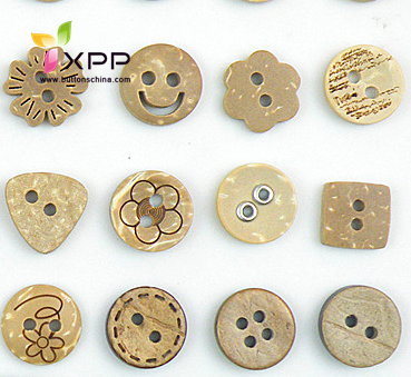 natural coconut shell button