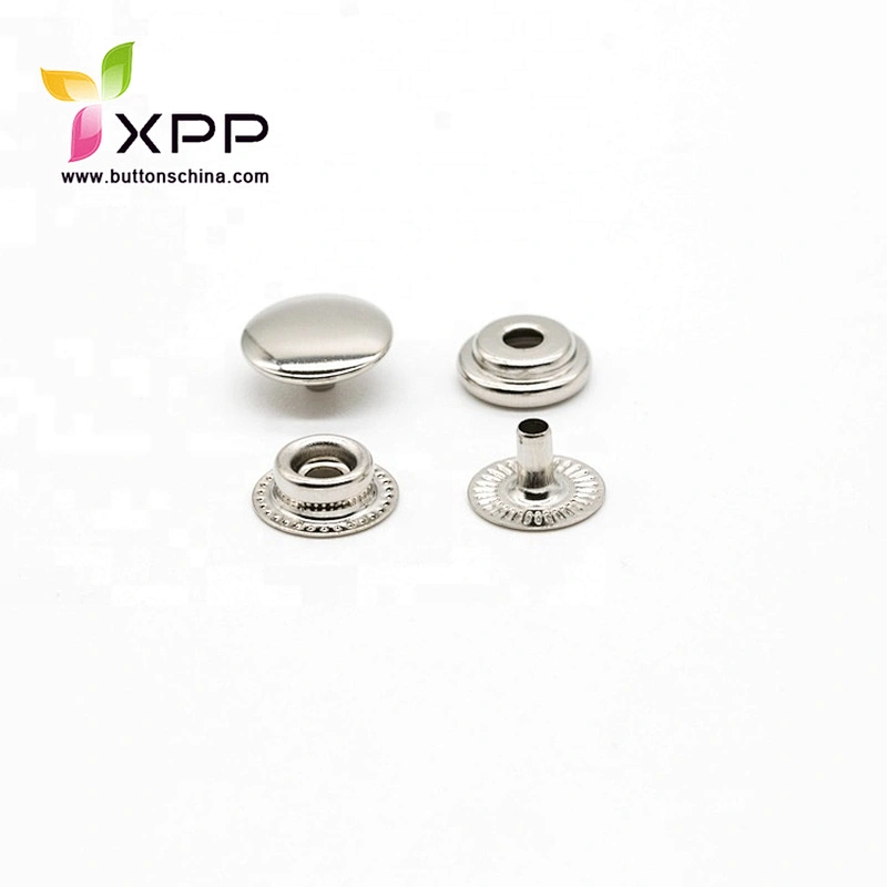 spring type snap button metal spring snap button metal snap button 4 parts snap button