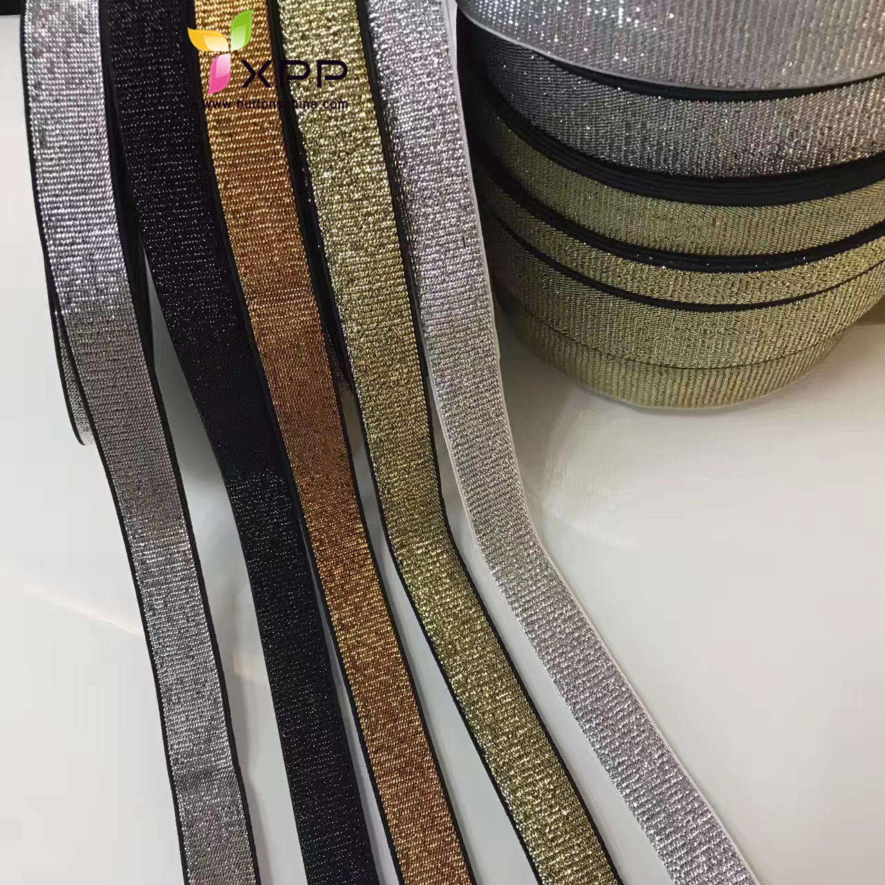 Golden silk thread Elastic Waistband for Underwear/Garments elastic button hole tape button hole elastic webbing elastic webbing jacquard elastic jacquard elastic waistband