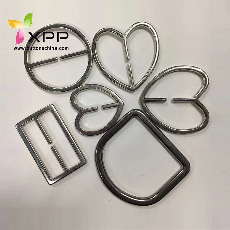 round metal buckle with pin