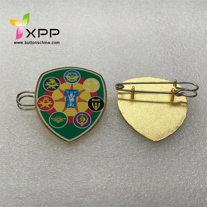 paint color metal badge fashion metal badge metal badge with safety pin pin badge metal badge