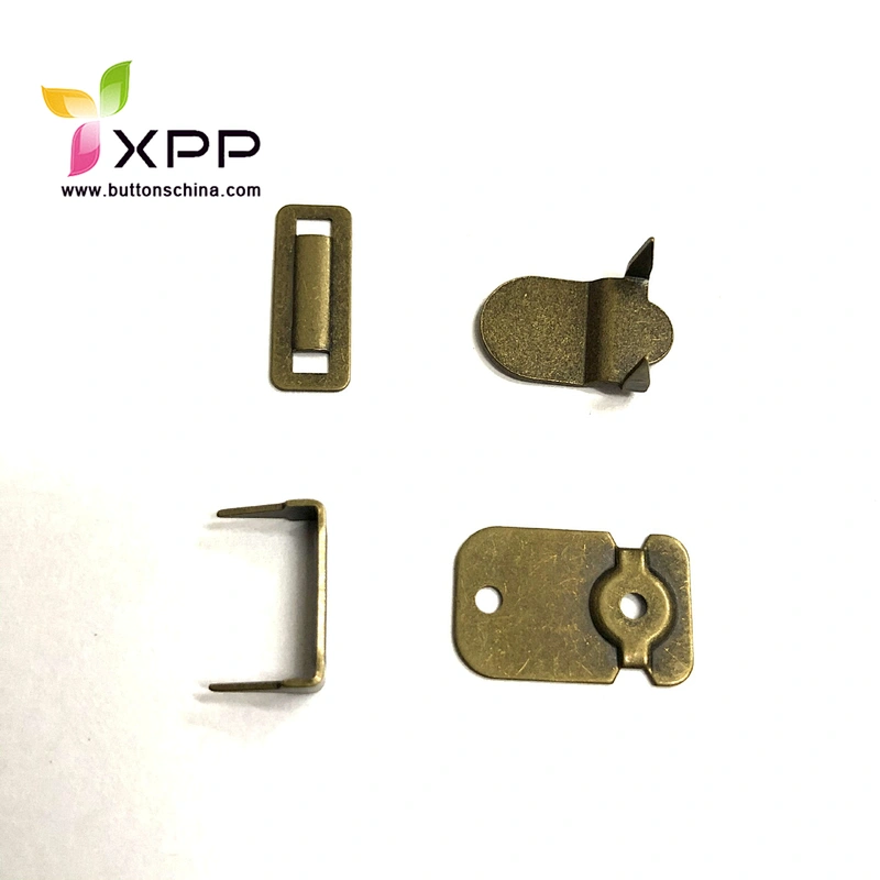 china manufactory metal trouser hook 4parts hook trouser hook button trouser