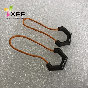 Rubber cord slider puller  zipper puller for sports garments