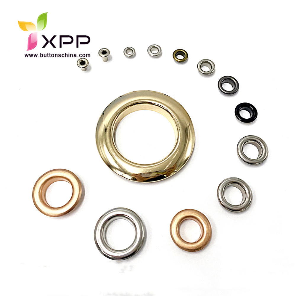 Metal brass eyelet for shoes and bag