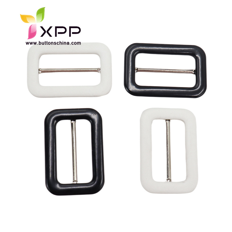 white and black color fabric covered belt buckle china manufactory