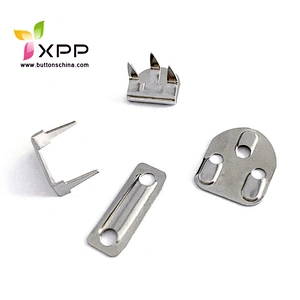 china manufactory metal trouser hook 4parts hook trouser hook button trouser
