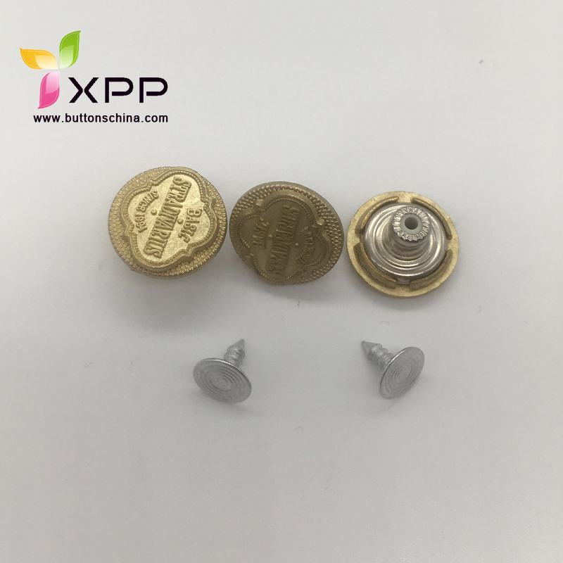 alloy Jean button shank button with aluminium pin alloy shank jean button jean shank button metal jean button with alum