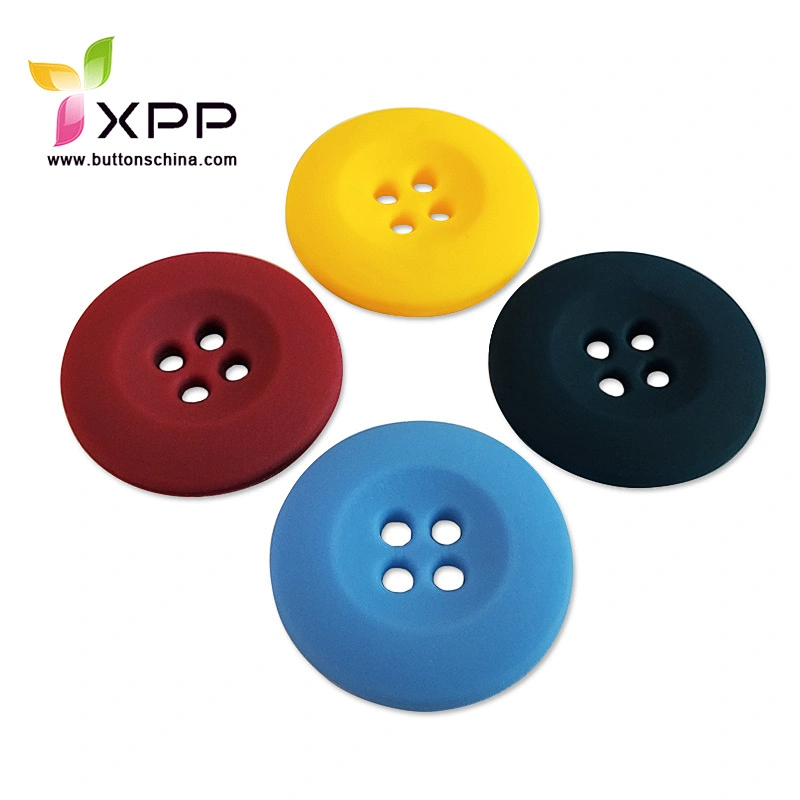 4H chalk with laser logo button white resin shirt button