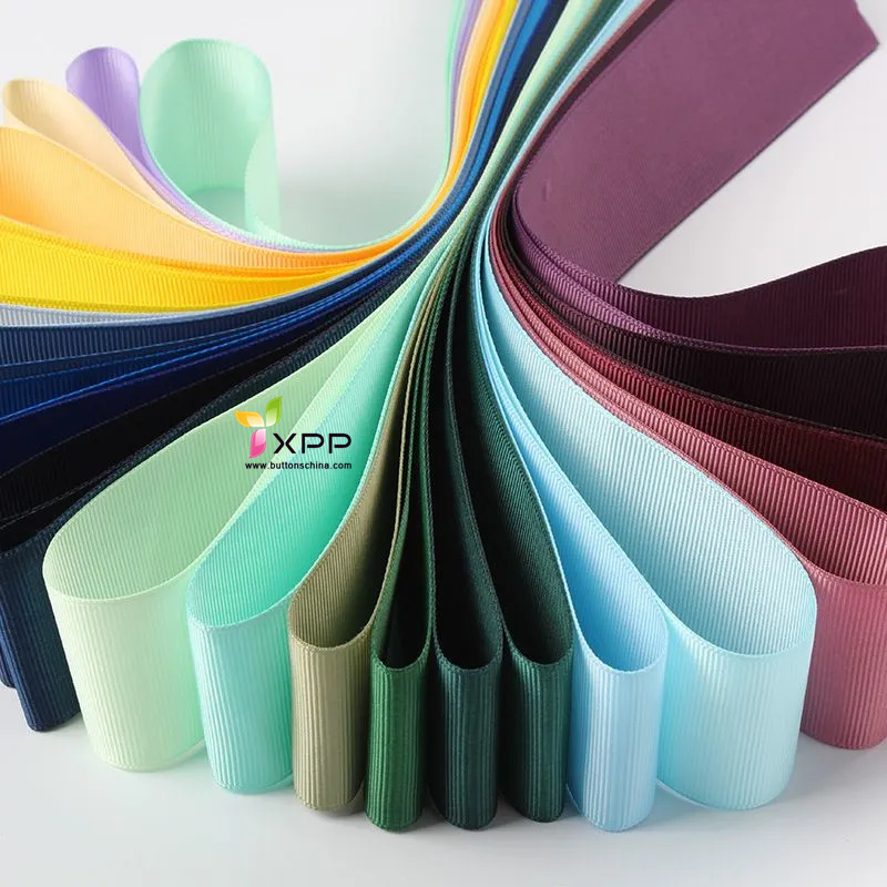 Round dot print Grossgain polyester tape with many color double satin ribbon polyester double faced polyester ribbon double color satin ribbon satin ribbon single face