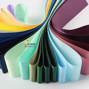 Round dot print Grossgain polyester tape with many color double satin ribbon polyester double faced polyester ribbon double color satin ribbon satin ribbon single face