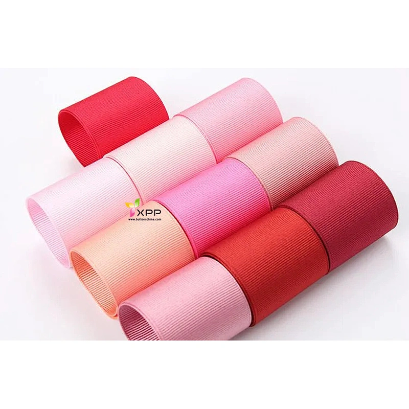 Round dot print Grossgain polyester tape with many color double satin ribbon polyester double faced polyester ribbon double color satin ribbon satin ribbon single face