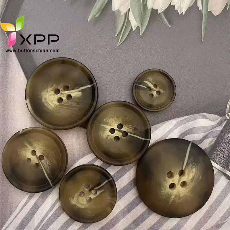 new design plastic horn coat button for over coat garments