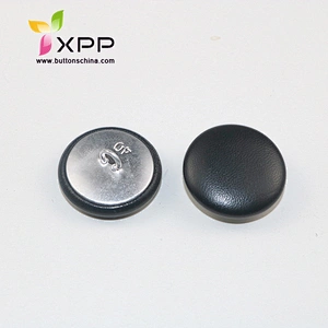 leather covered button fabric  covered button with wire feet aluminium cover button